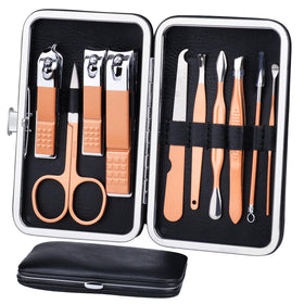 Set de manucure HANTEKAS 10 pièces avec étui rose gold