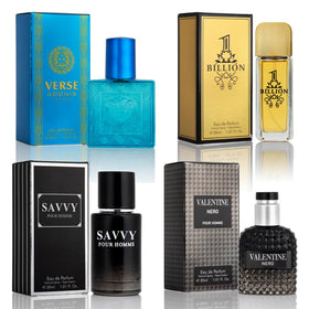 Set de mini parfums NovoGlow avec 4 flacons de 30 ml