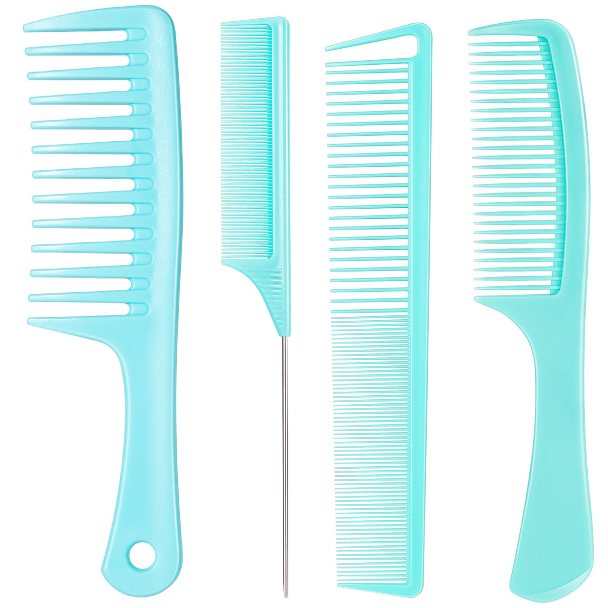 Set de peignes professionnels SALON SILK en vert menthe