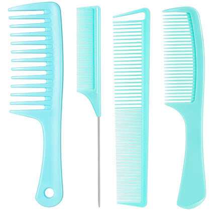 Set de peignes professionnels SALON SILK en vert menthe