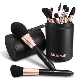 Set de pinceaux de maquillage HOIFA 15 pièces avec étui noir