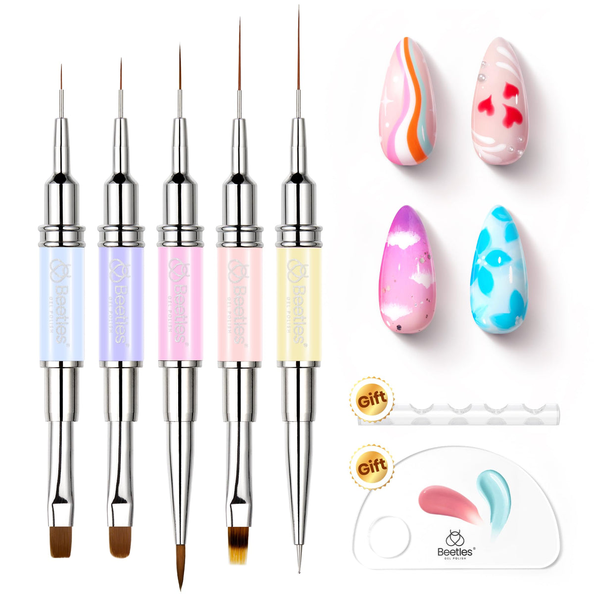 Set de pinceaux double-embout beetles avec différentes longueurs