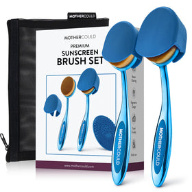 Set de pinceaux solaires MotherCould avec poignées en métal bleu