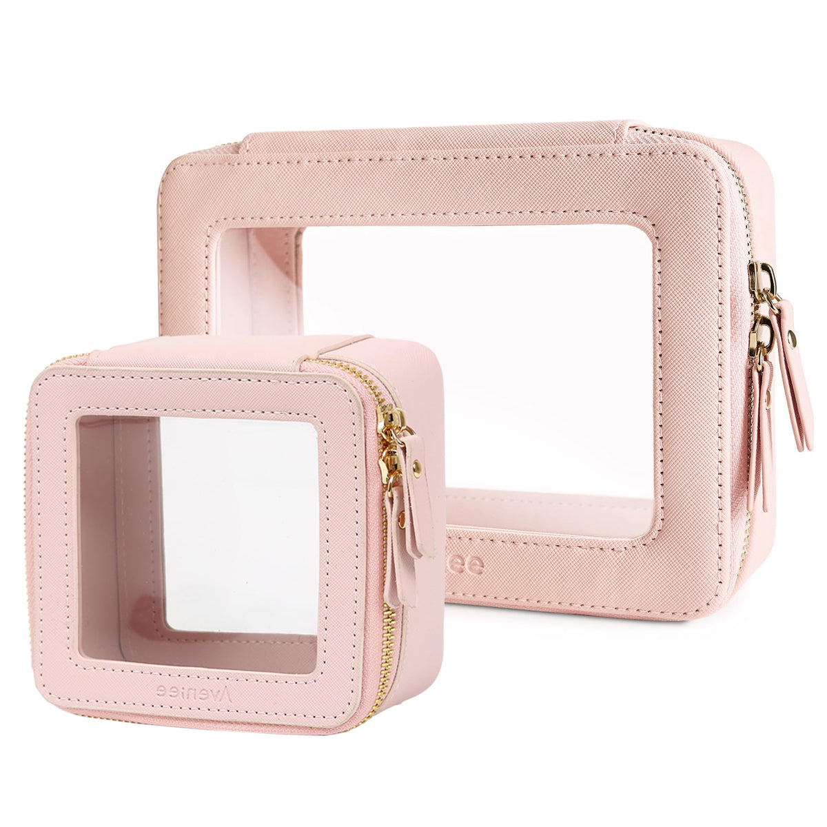 Set de poches de maquillage transparentes Aveniee, vue de face