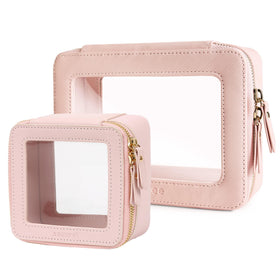 Set de poches de maquillage transparentes Aveniee, vue de face