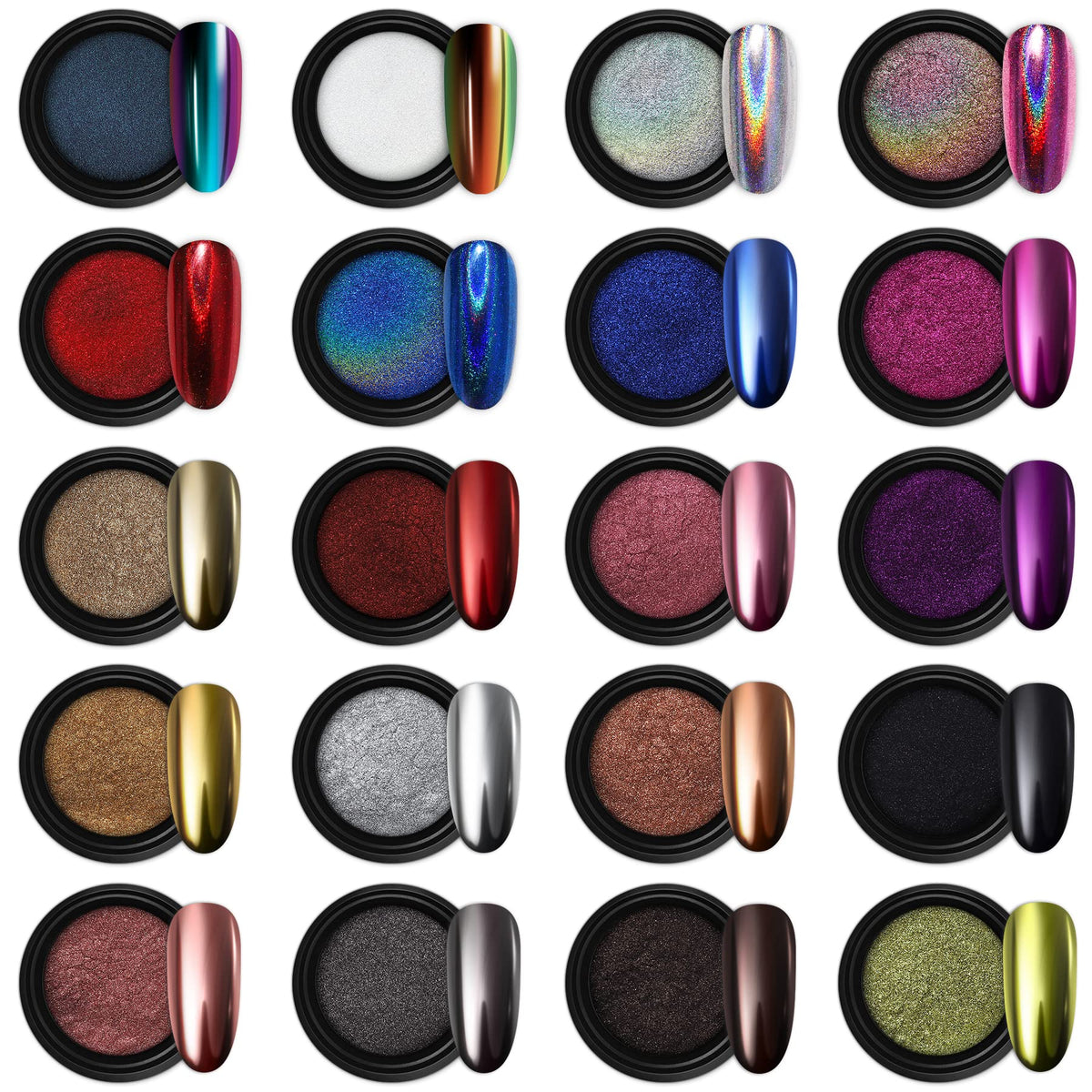 Set de poudres à ongles Artdone avec 20 pots colorés