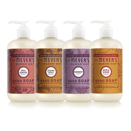 Set de savon liquide mains Mrs. MEYER'S avec quatre parfums saisonniers