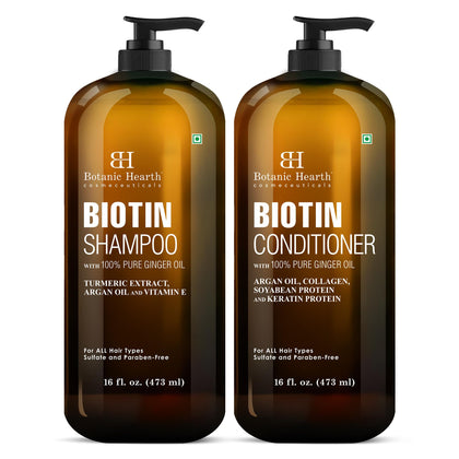 Set de shampooing et après-shampoing Botanic Hearth Biotin avec huile de gingembre