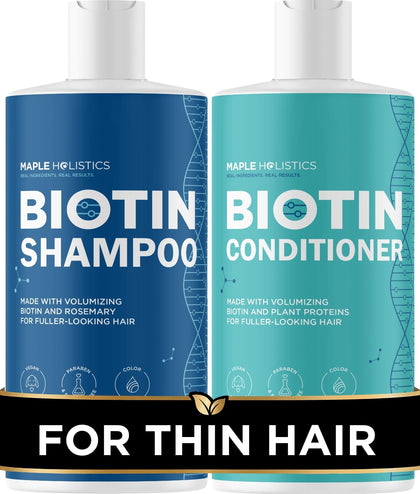Set de shampooing et après-shampooing biotine Maple Holistics 8 Fl Oz vue avant