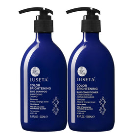 Set de shampooing et après-shampooing bleu L LUSETA 500ml