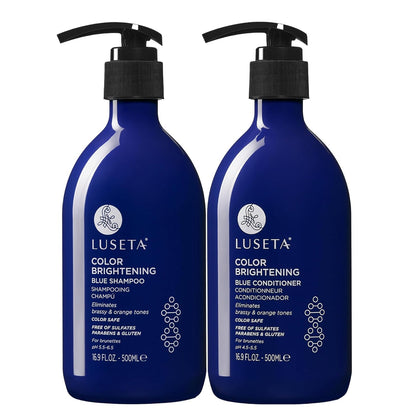 Set de shampooing et après-shampooing bleu L LUSETA 500ml