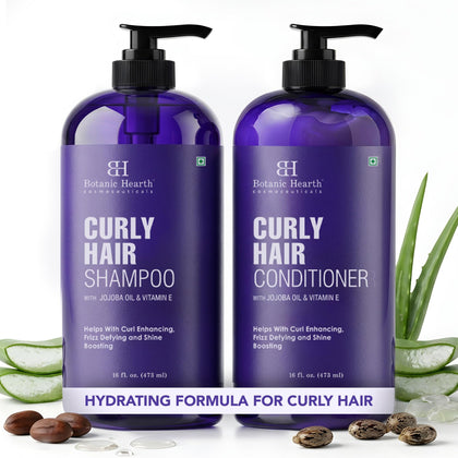 Set de shampooing et après-shampooing Botanic Hearth pour cheveux bouclés, 16 Fl Oz