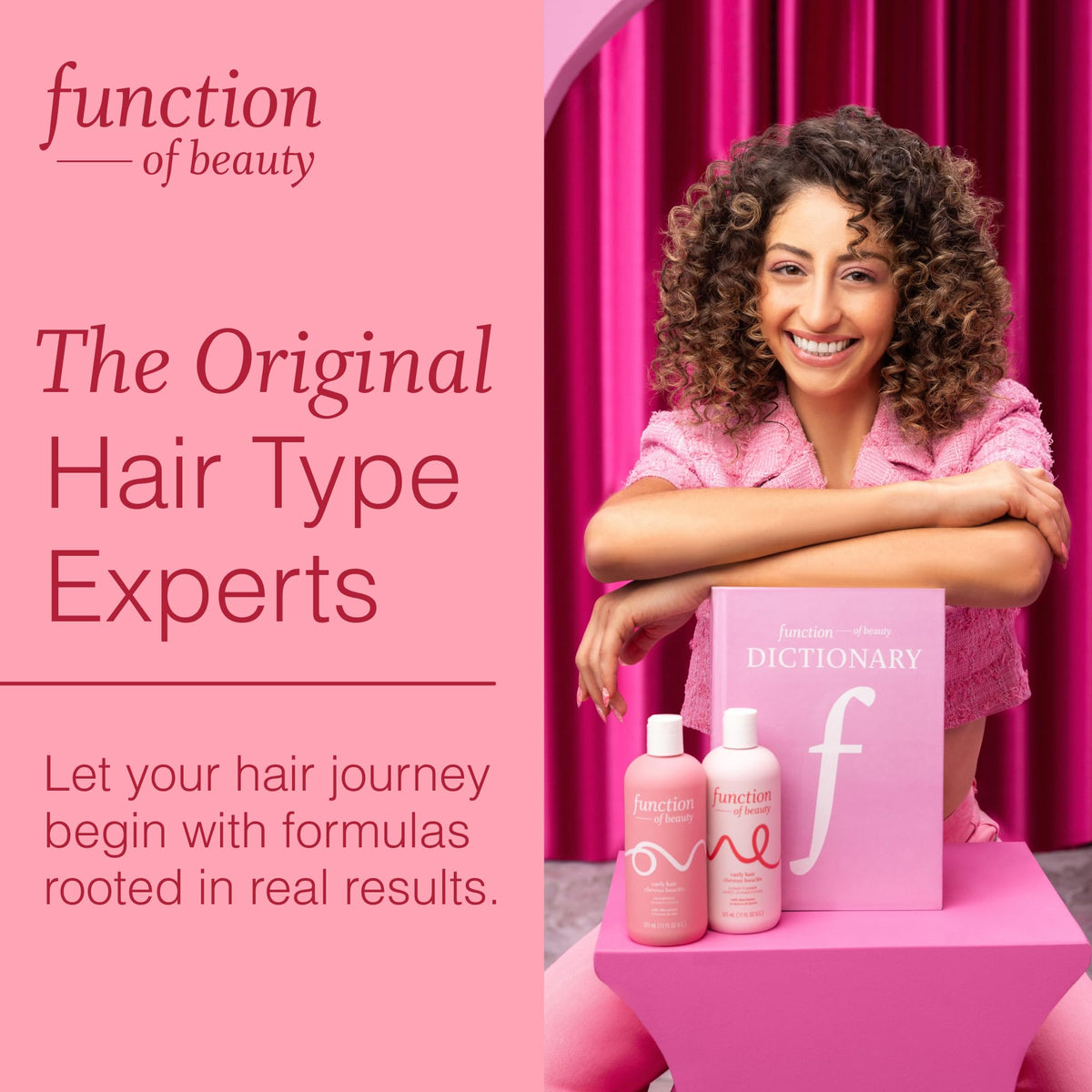 Set de shampooing et après-shampooing cheveux bouclés Function of Beauty avec packaging