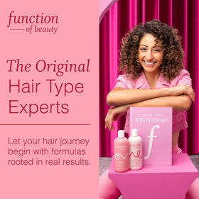 Set de shampooing et après-shampooing cheveux bouclés Function of Beauty avec packaging