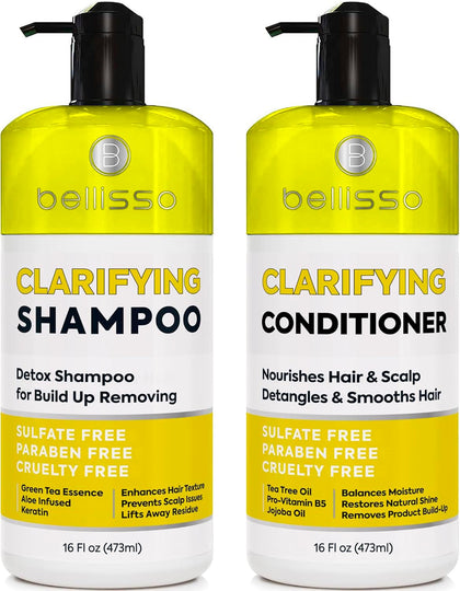 Set de shampooing et après-shampooing clarifiant BELLISSO 1188g vue de face