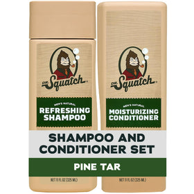 Set de shampooing et après-shampooing Dr. Squatch au tar de pin, vue de face