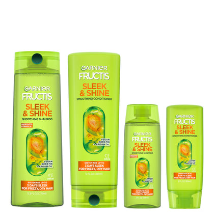 Set de shampooing et après-shampooing Garnier Fructis Sleek & Shine 12,5 oz et 3 oz