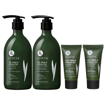 Set de shampooing et après-shampooing L LUSETA arbre à thé 1415g