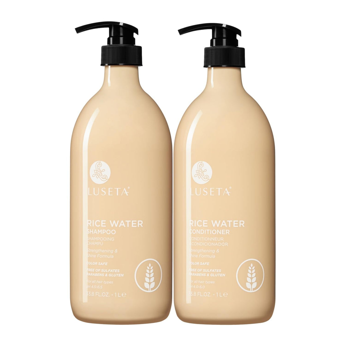 Set de shampooing et après-shampooing L LUSETA Eau de Riz, vue avant