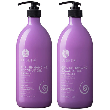 Set de shampooing et après-shampooing L LUSETA pour boucles, 2200g, vue de face