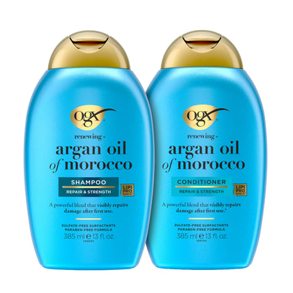Set de shampooing et après-shampooing OGX Argan Oil du Maroc, 2 x 385 ml
