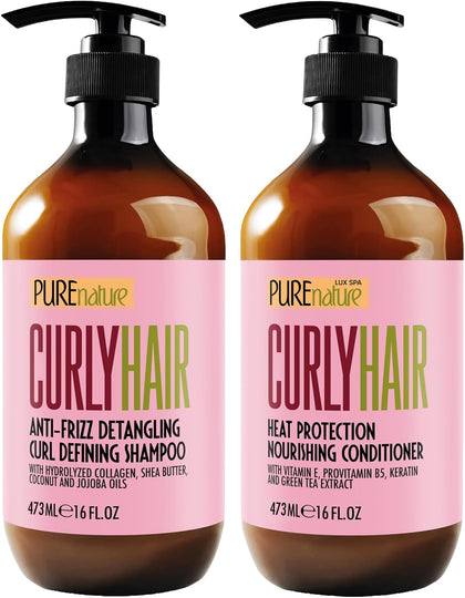 Set de shampooing et après-shampooing PURE NATURE LUX SPA pour cheveux bouclés