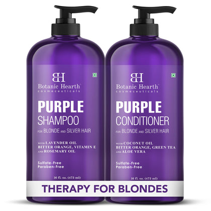 Set de shampooing et après-shampooing violet Botanic Hearth 1020g