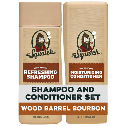 Set de shampooing et soin Dr. Squatch 11 fl oz avec étiquette Bourbon