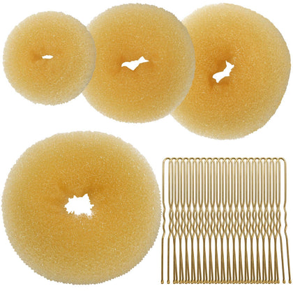 Set de shapers à chignon Teenitor, quatre tailles avec épingles à cheveux