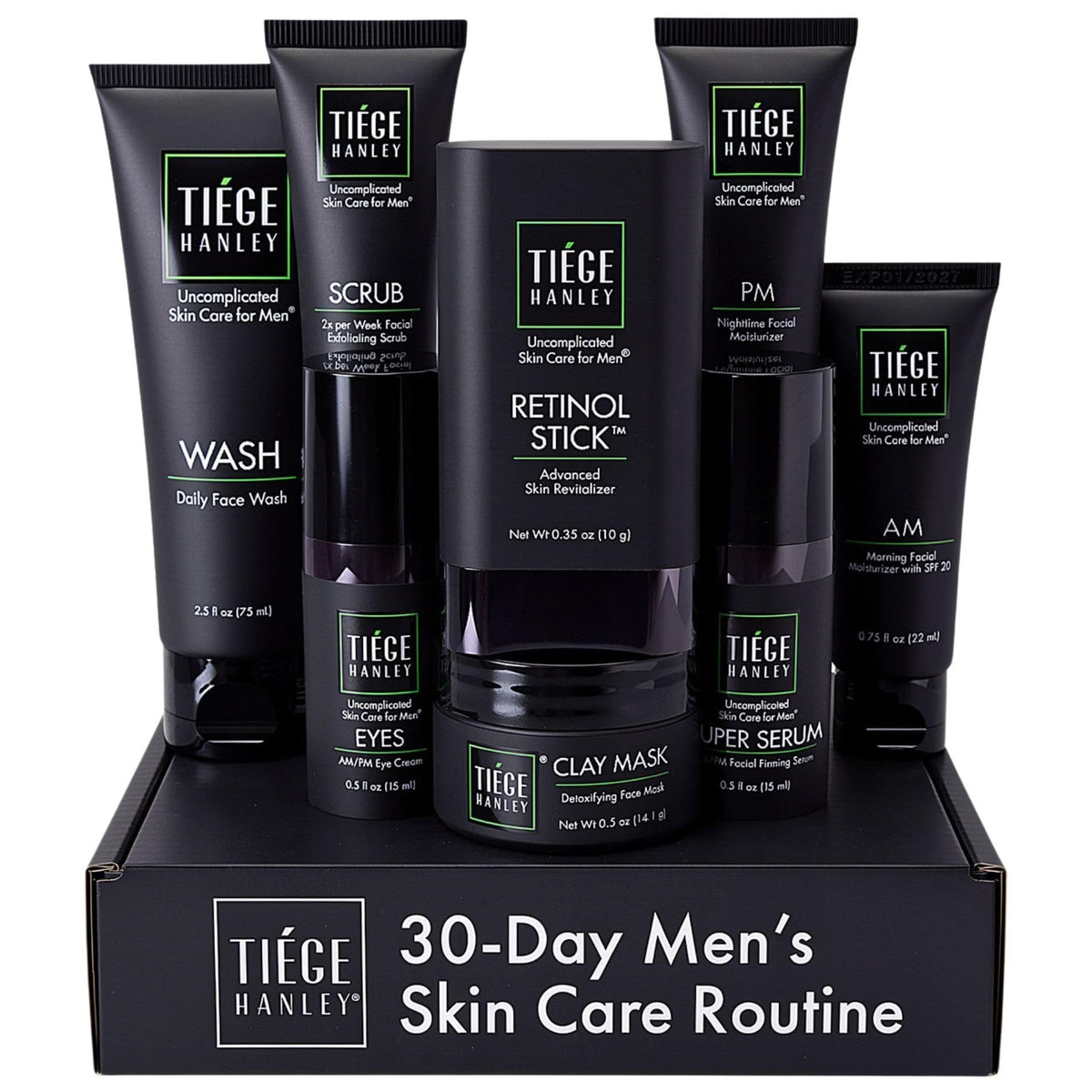 Set de soin de la peau pour hommes Tiege Hanley, 30 jours, vue avant