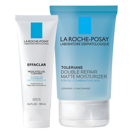 Set de soins La Roche-Posay avec hydratant mat et nettoyant Effaclar