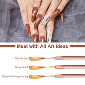 Set de stylos Artdone sur une table avec des vernis à ongles