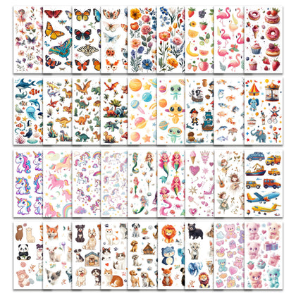 Set de tatouages temporaires Keikihipa avec différents motifs pour enfants