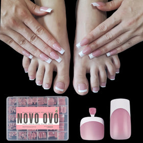 Set de tips d'ongles BERRY PINK NOVO OVO vue de face