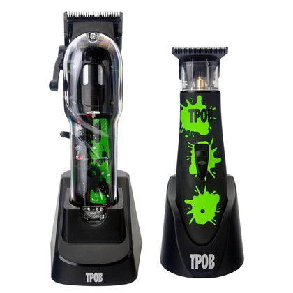Set de Tondeuse TPOB noir avec tondeuse et tondeuse à barbe