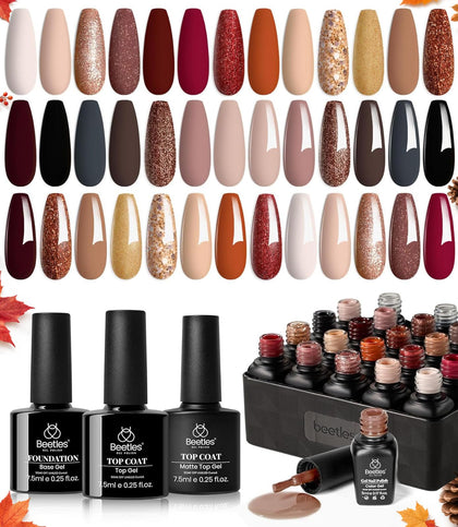 Set de vernis à ongles Beetles avec 23 couleurs automne et hiver