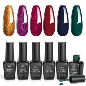 Set de vernis à ongles beetles avec 6 couleurs différentes en 7,5 ml