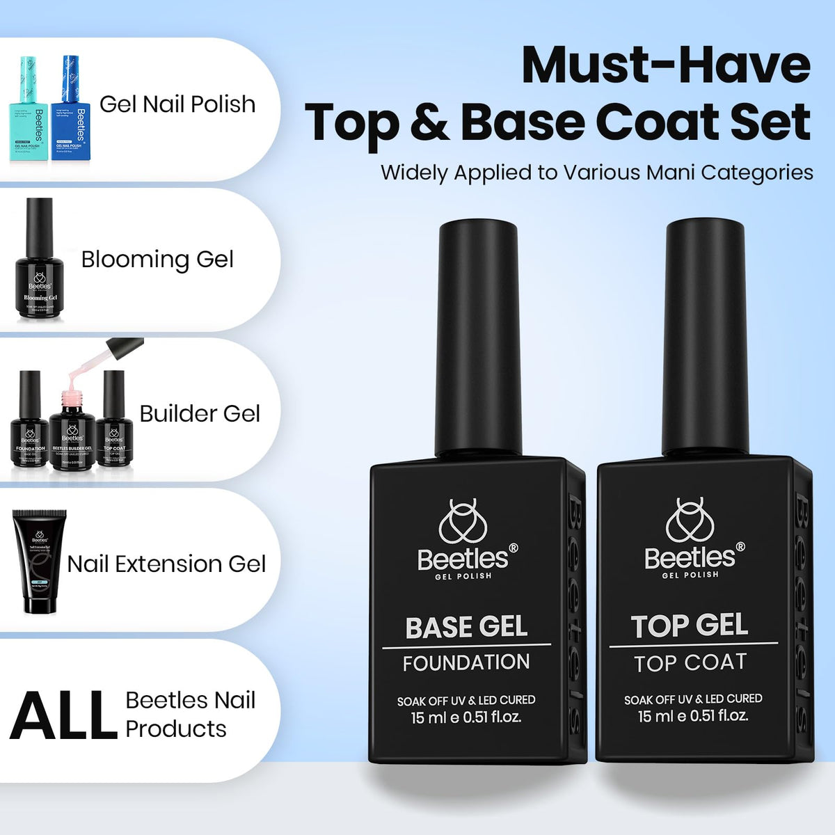 Set de vernis à ongles beetles avec accessoires de manucure