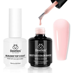 Set de vernis à ongles Beetles avec base rubber et top coat, 15ml