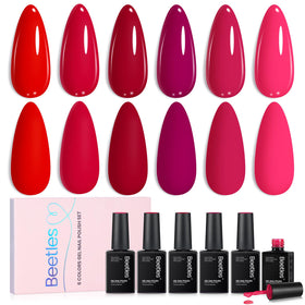 Set de vernis à ongles Beetles modèle Crimson Horizon avec 6 couleurs