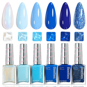 Set de vernis à ongles Beetles Océan Starlight avec 6 couleurs pailletées