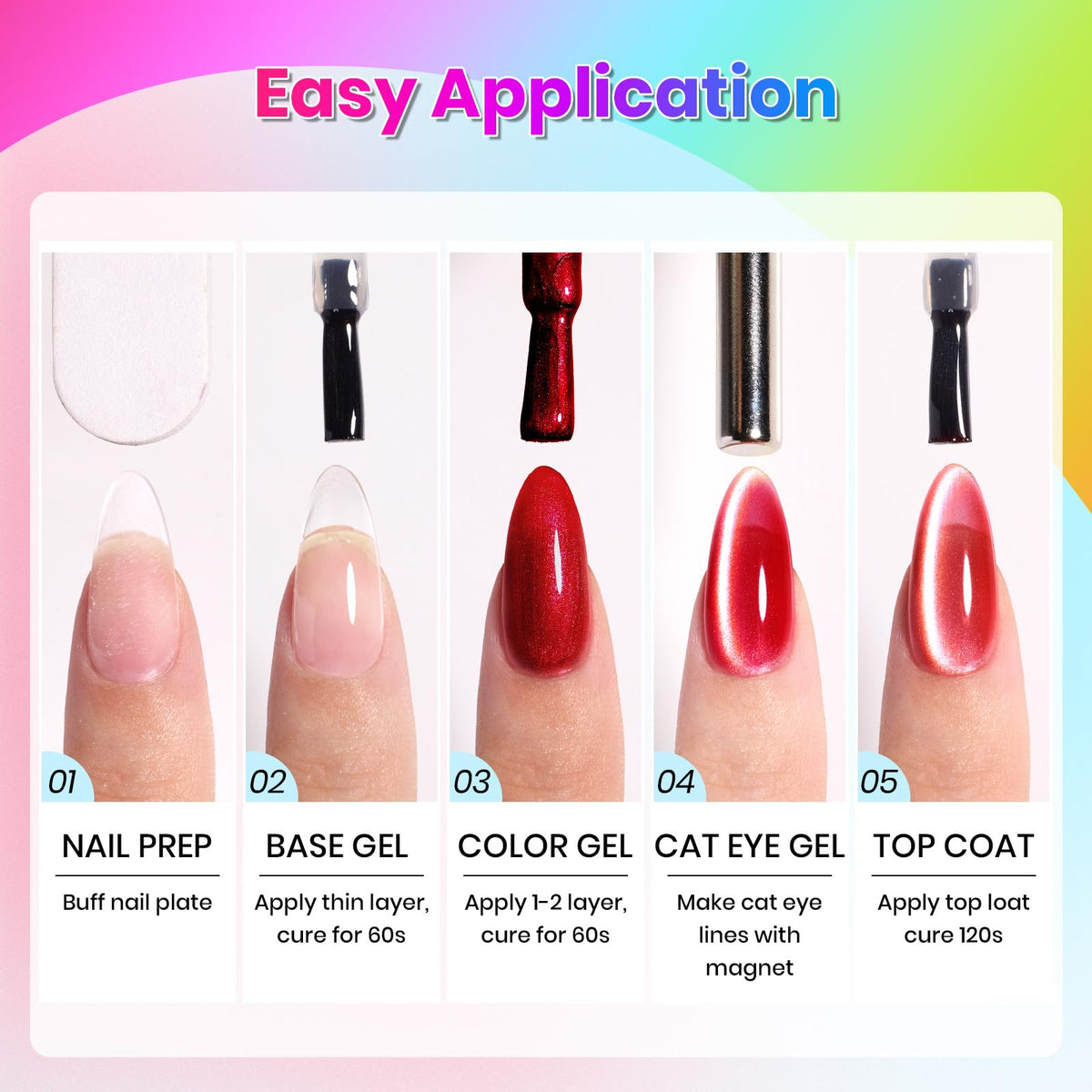 Set de vernis à ongles Cat Eye Beetles en boîte élégante