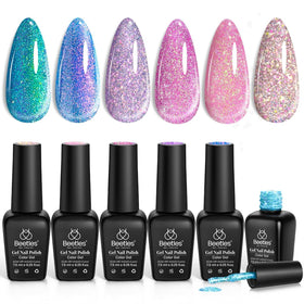 Set de vernis à ongles chameleon beetles avec 6 couleurs pailletées