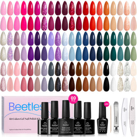 Set de vernis à ongles en gel beetles 69PCS avec 60 couleurs