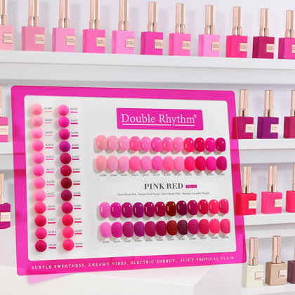 Set de vernis à ongles en gel Double Rhythm 28 pièces avec flacons colorés