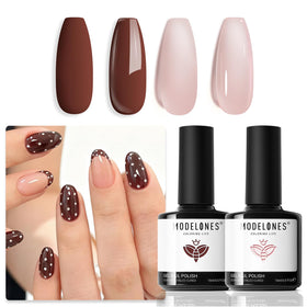Set de vernis à ongles en gel marron modelones 15 ML face