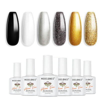 Set de vernis à ongles en gel modelones avec 6 couleurs stylées