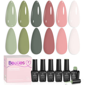 Set de vernis à ongles gel beetles avec 6 flacons en boite