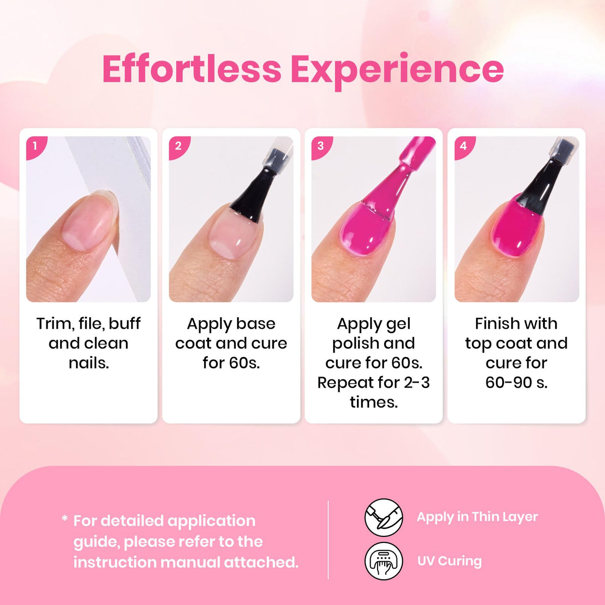 Set de vernis à ongles gel beetles avec accessoires