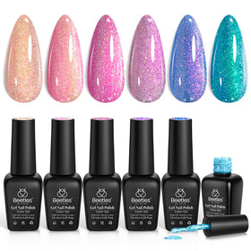 set de vernis à ongles gel beetles Chameleon avec six couleurs